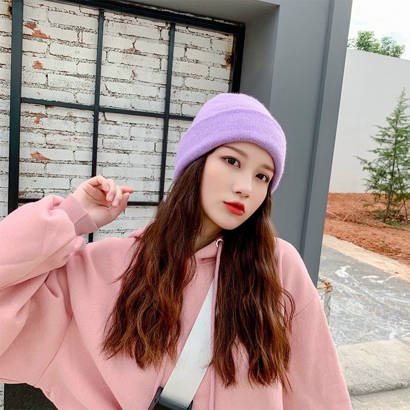 Mũ Len Trơn Beanie Nhiều Màu Cho Nam Nữ 30cm