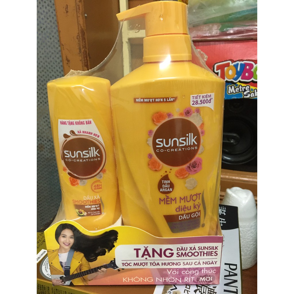 ️ MUA 1 TẶNG 1️ Dầu gội đầu Sunsilk  650gr TẶNG DẦU XẢ 140GR ÓNG MƯỢT RẠNG NGỜI/ TẶNG DẦU GỘI MỀM MƯỢT 140GR