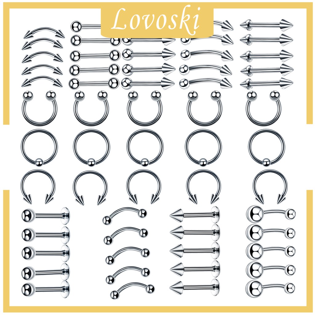 Set 60 Khuyên Xỏ Cơ Thể Thời Trang Cá Tính