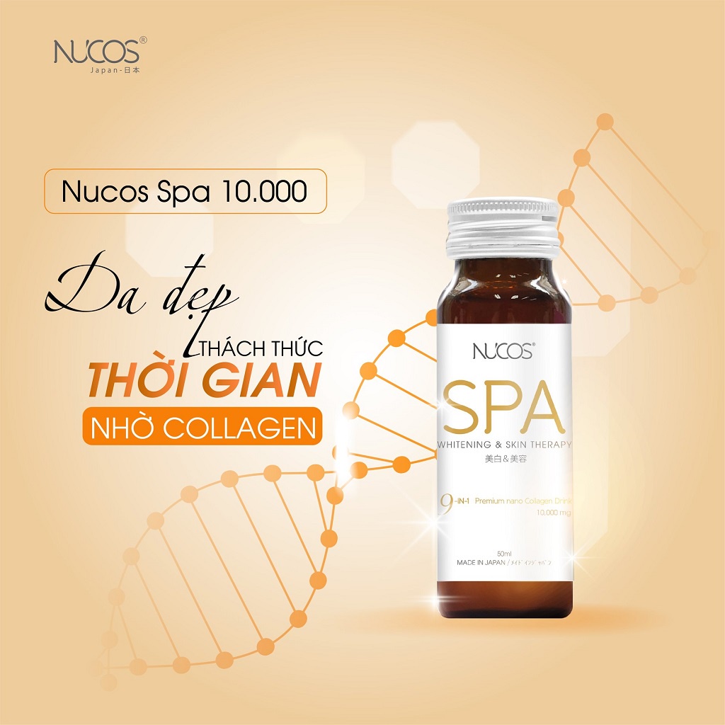 Collagen chống lão hoá căng bóng da Nucos Spa 10000 50ml x 10 chai