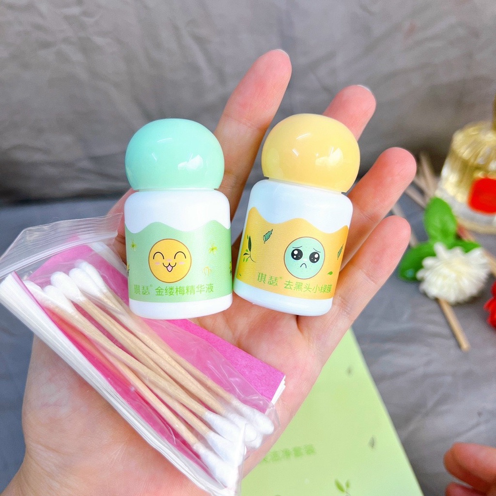 Hộp 2 lọ lăn mụn đầu đen QISE