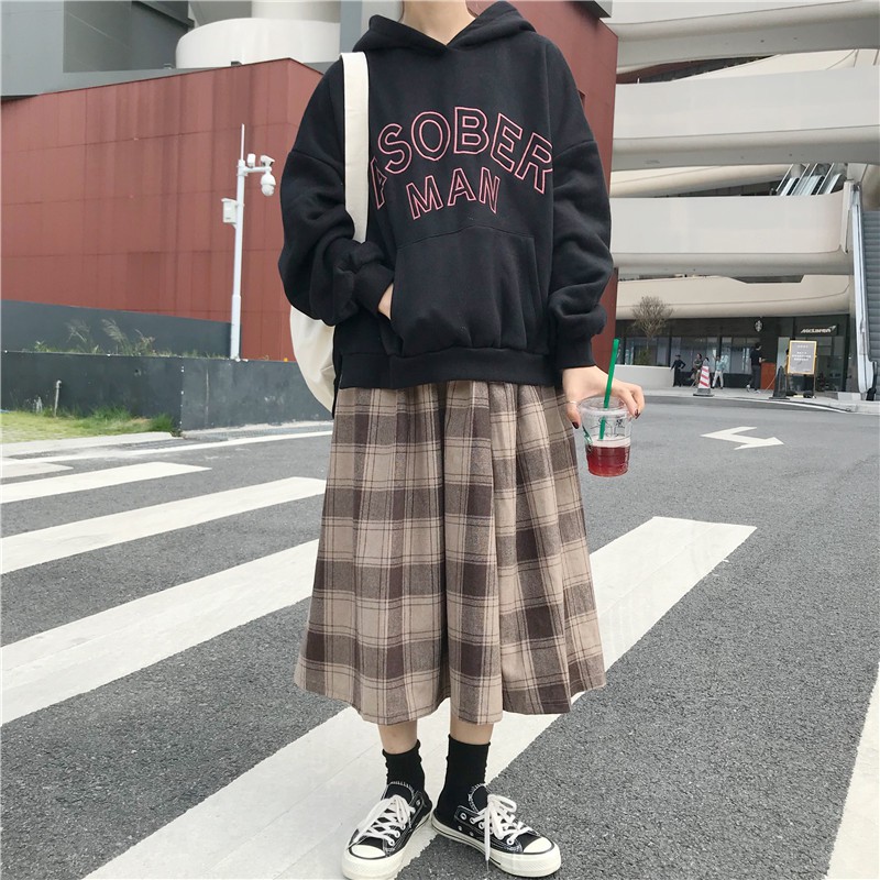 (Order) Chân Váy caro dài xòe quãng châu P160 | BigBuy360 - bigbuy360.vn