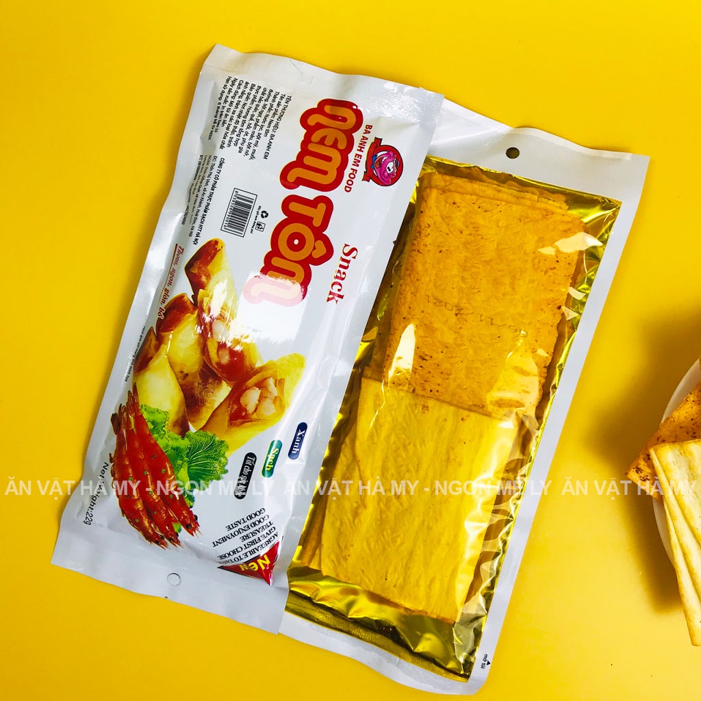 Snack nem tôm đồ ăn vặt Hà My ngon mê ly