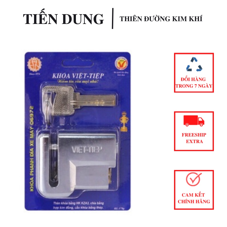 Khoá phanh đĩa Việt Tiệp ( hàng chính hãng), khoá xe máy, khoá, khoá đĩa giá rẻ