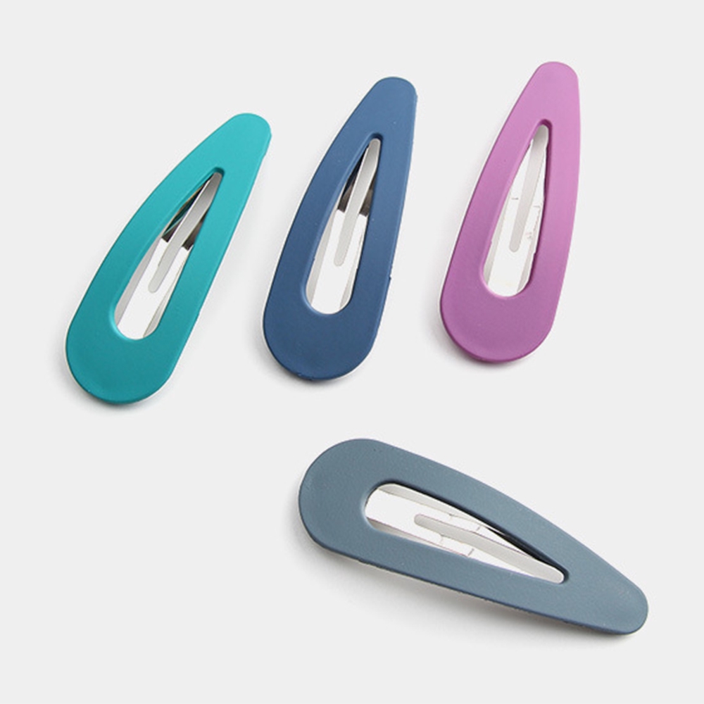 Kẹp Tóc Kim Loại Màu Trơn Thời Trang Cho Nữ