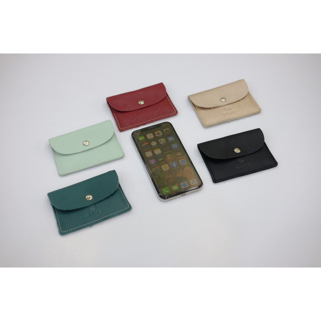 ENVI Keychain – Ví da thật nữ màu xanh cổ vịt - HT40-72.MINK