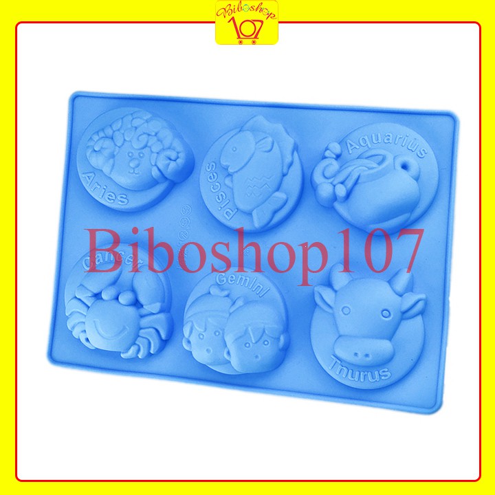 Khuôn silicon làm bánh, thạch, rau câu, socola 12 Cung Hoàng Đạo