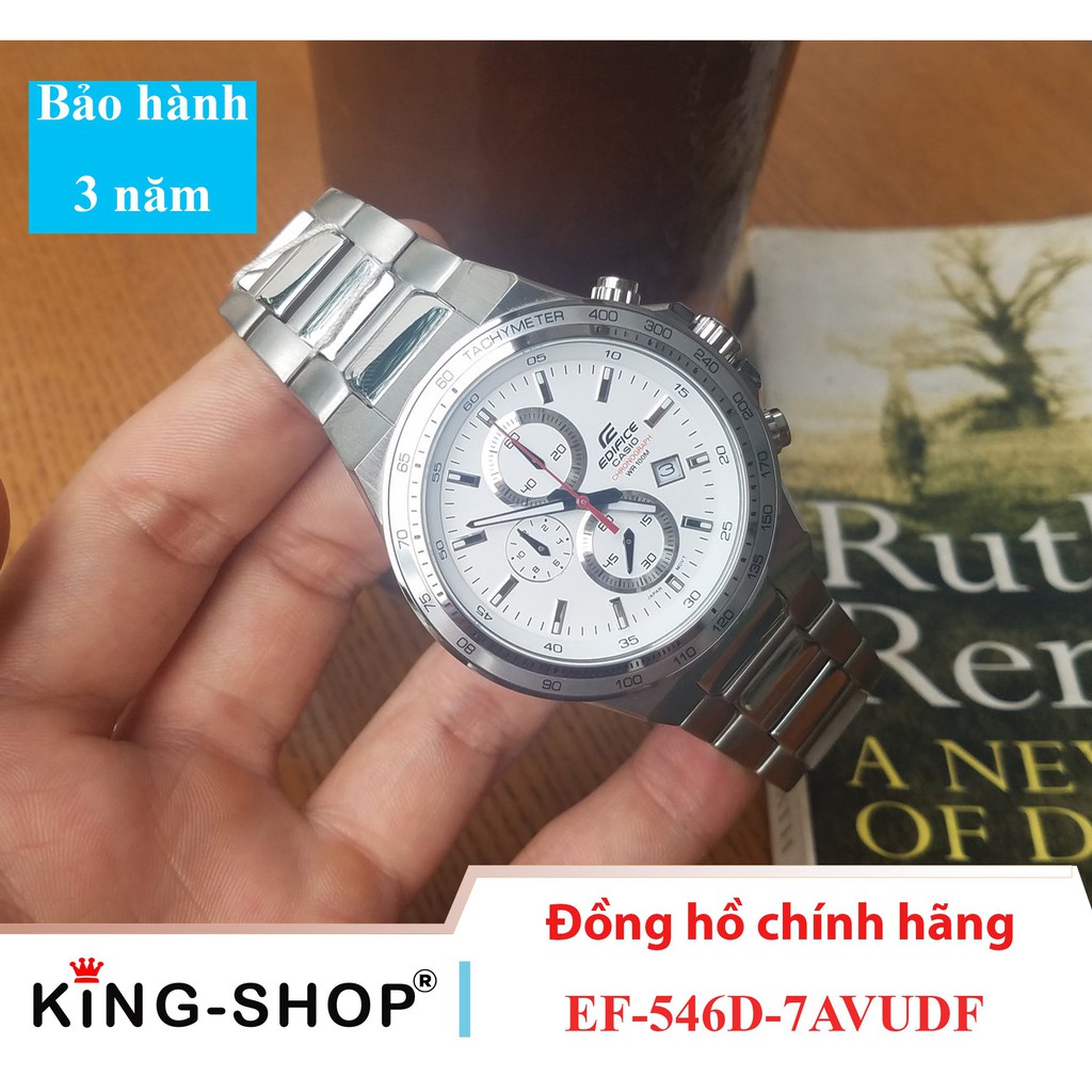 Đồng hồ nam Casio Standard thể thao, điện tử giá rẻ - Dây bằng thép không gỉ, chống nước 100M (EF-546D-7AVUDF)