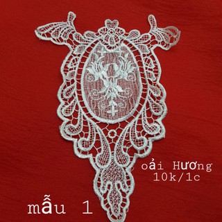 Mảnh Ren Thêu Phụ Kiện Đính  Đắp Áo Dài