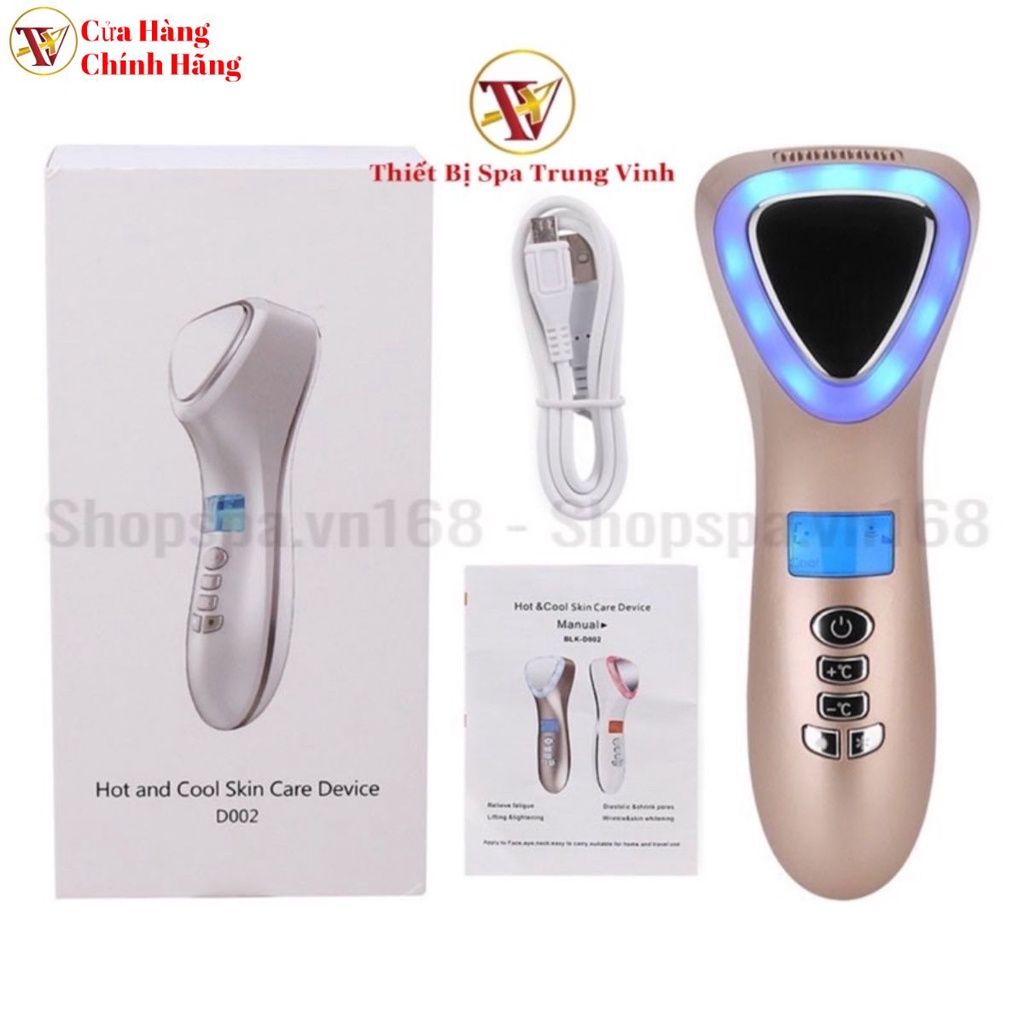 Búa điện di nóng lạnh massage ion ánh sáng sinh học trẻ hóa da D002 - D002