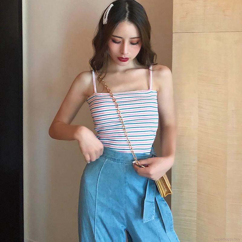 Áo Tank Top Hoạ Tiết Kẻ Sọc Cho Nữ