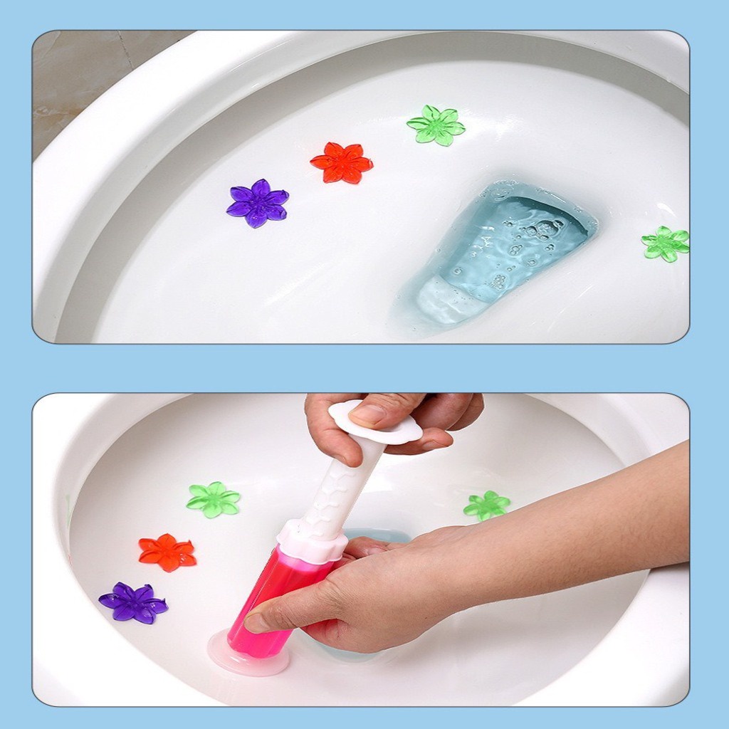 (Size lớn) Gel khử mùi bồn cầu gel tẩy thơm toilet nhà vệ sinh dạng thạch hình bông hoa với 6 mùi hương loại đặc biệt
