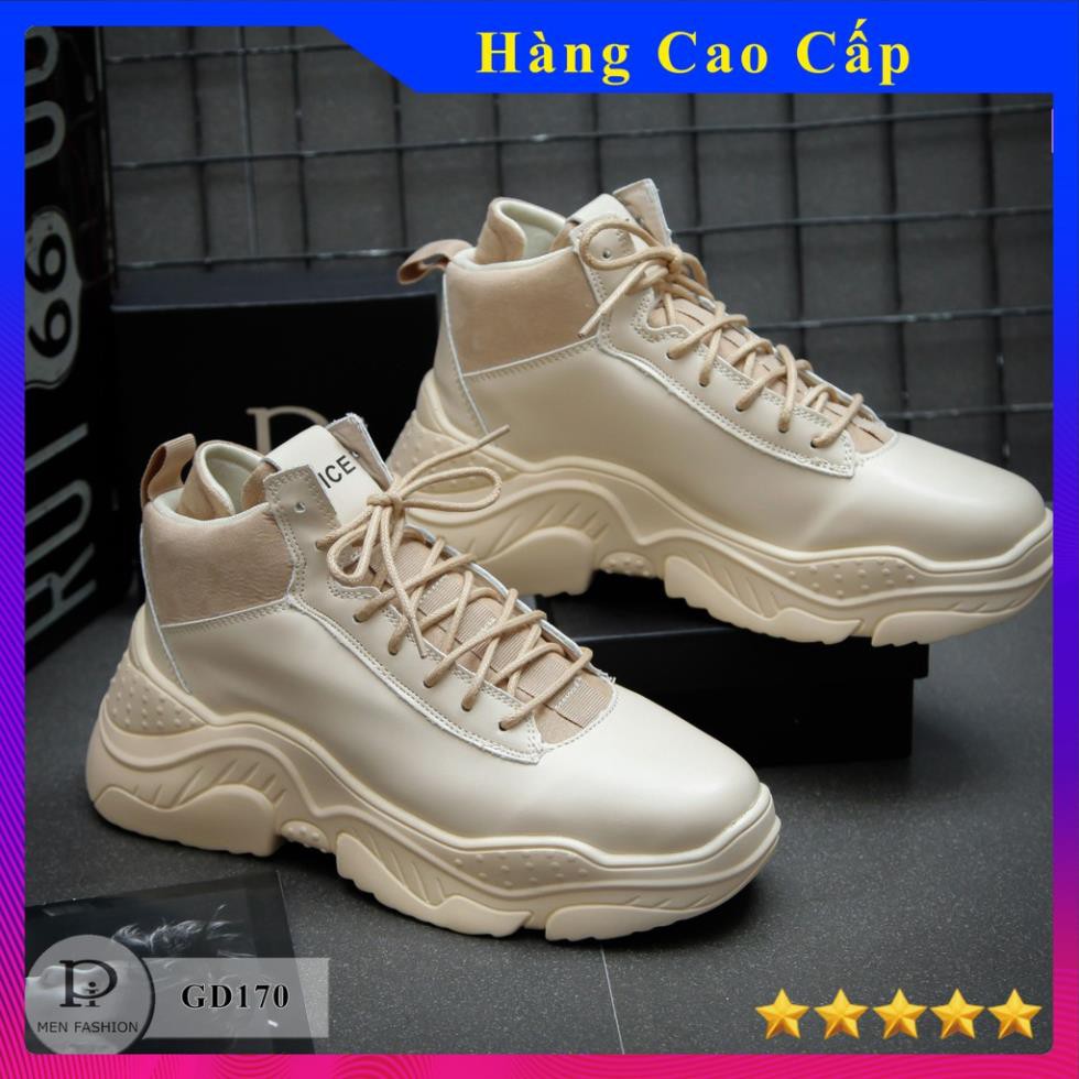 Giày Sneaker Da - Cổ Cao 2 Màu GD170 | BigBuy360 - bigbuy360.vn
