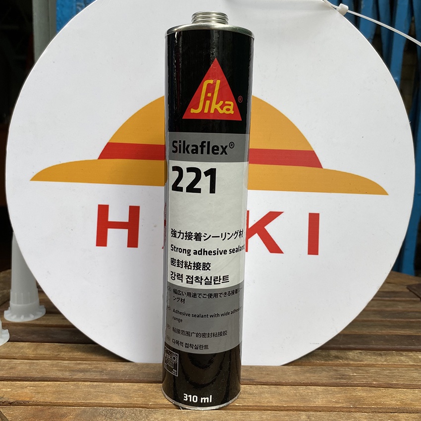Keo trám khe kết dính đa năng Sikaflex 221 310ml trắng strong adhesive sealant: chất trám khe sika Nhật Bản