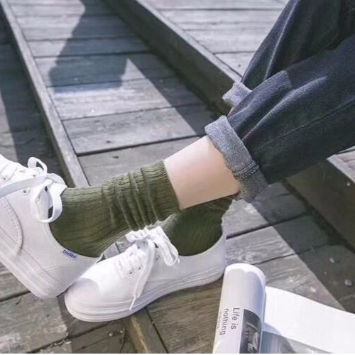 Vớ SUXI cotton màu trơn mềm mại trẻ trung thời trang