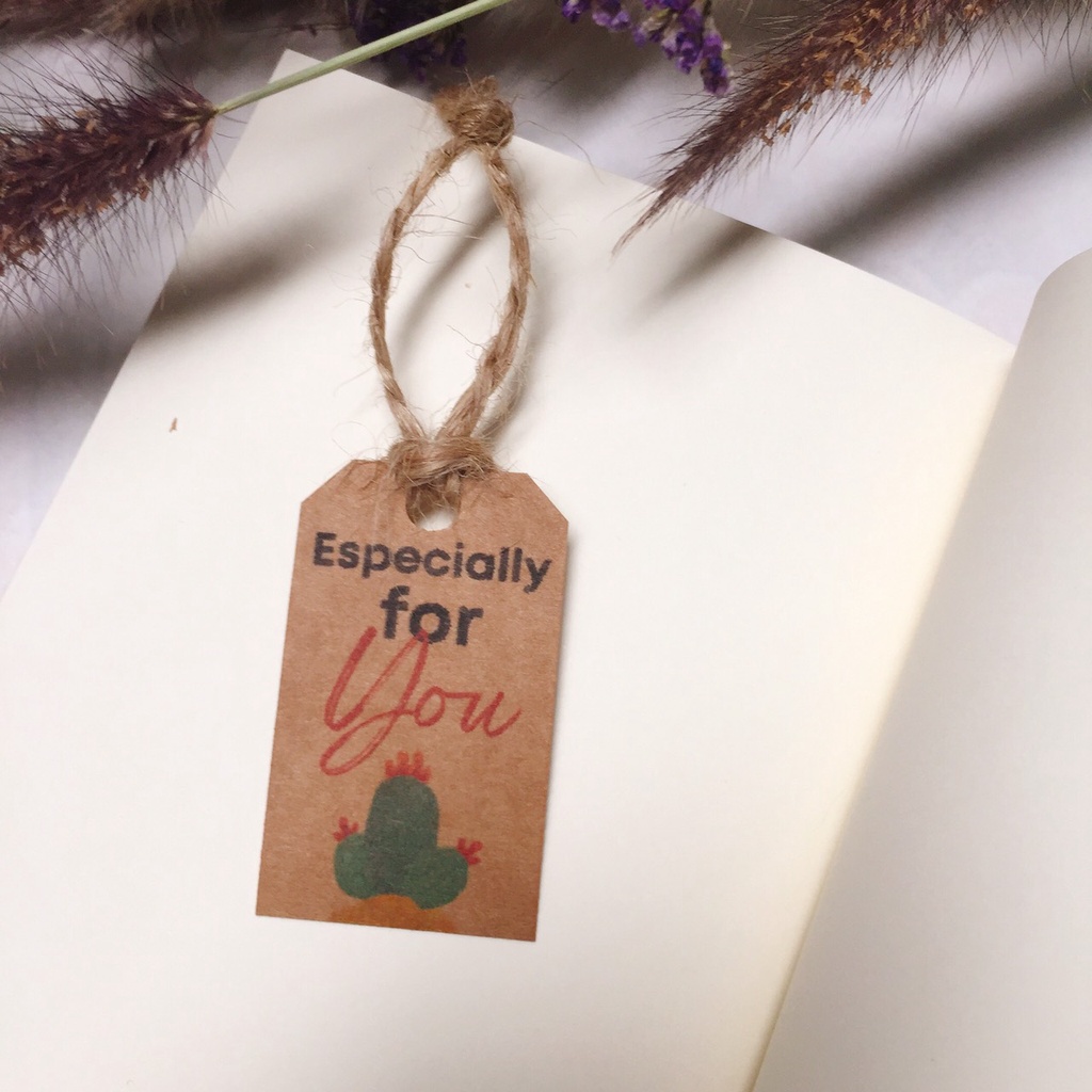 40 Tag kraft 3x5cm Especially for you  treo hộp quà/ chai lọ/ túi