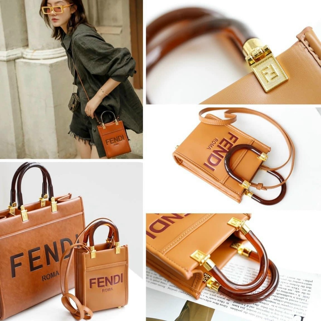 Túi xách quai nhựa chữ size 18 cm fullbox