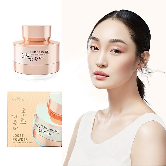 Phấn Phủ Bột Siêu Mịn Kiềm Dầu Vacosi Natural Studio Loose Powder