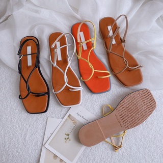 Sandal nữ xỏ ngón dây mảnh pha màu