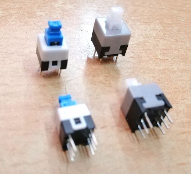 1 chiếc nút nhấn giữ tự khóa 6 chân 2 hàng