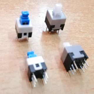 Nút nhấn công tắc giữ tự khóa 6 chân 2 hàng