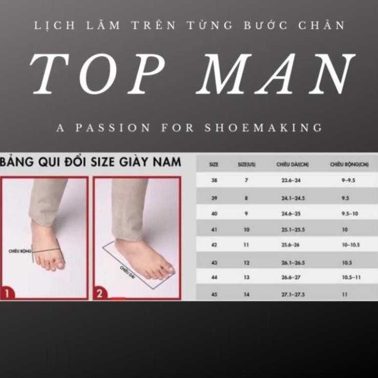 Dép sandal nam da bò cao cấp - Dép xăng đan tăng chiều cao TOPMAN DN 101