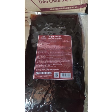 Thạch Trân Châu 3Q BiBi Jelly/ Sea Jelly Túi 2kg - Topping Trà Sữa Siêu Giòn Ngon