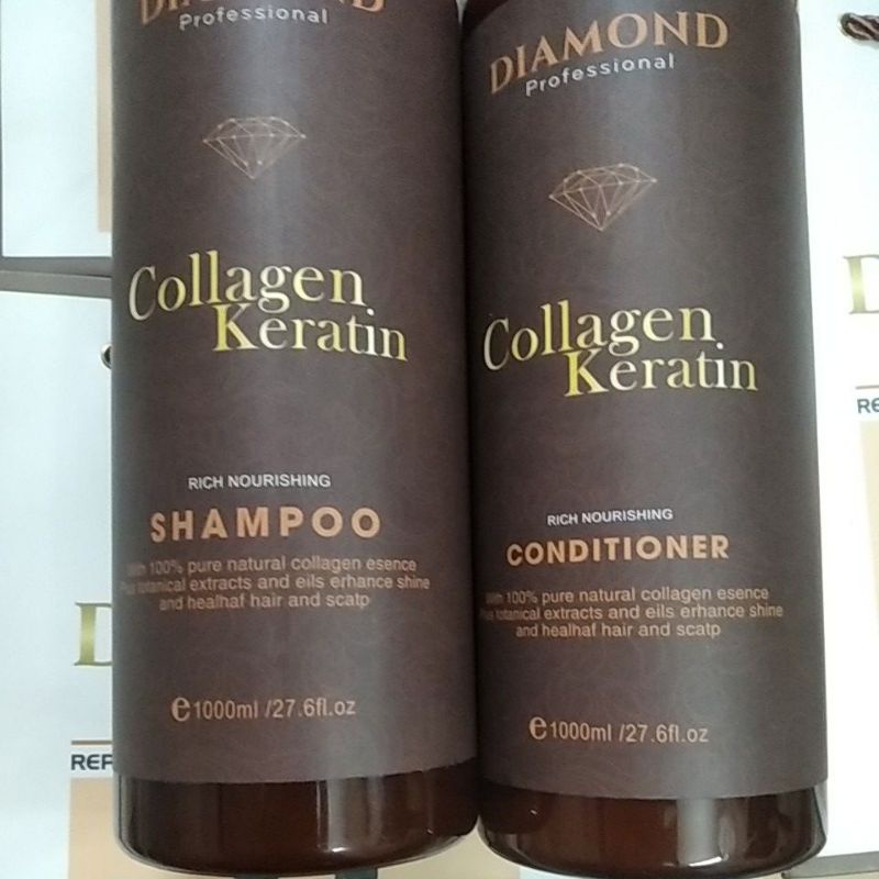 Dầu gội xả collagen diamond chống gàu mọc tóc hương thơm sang trọng 1000ml