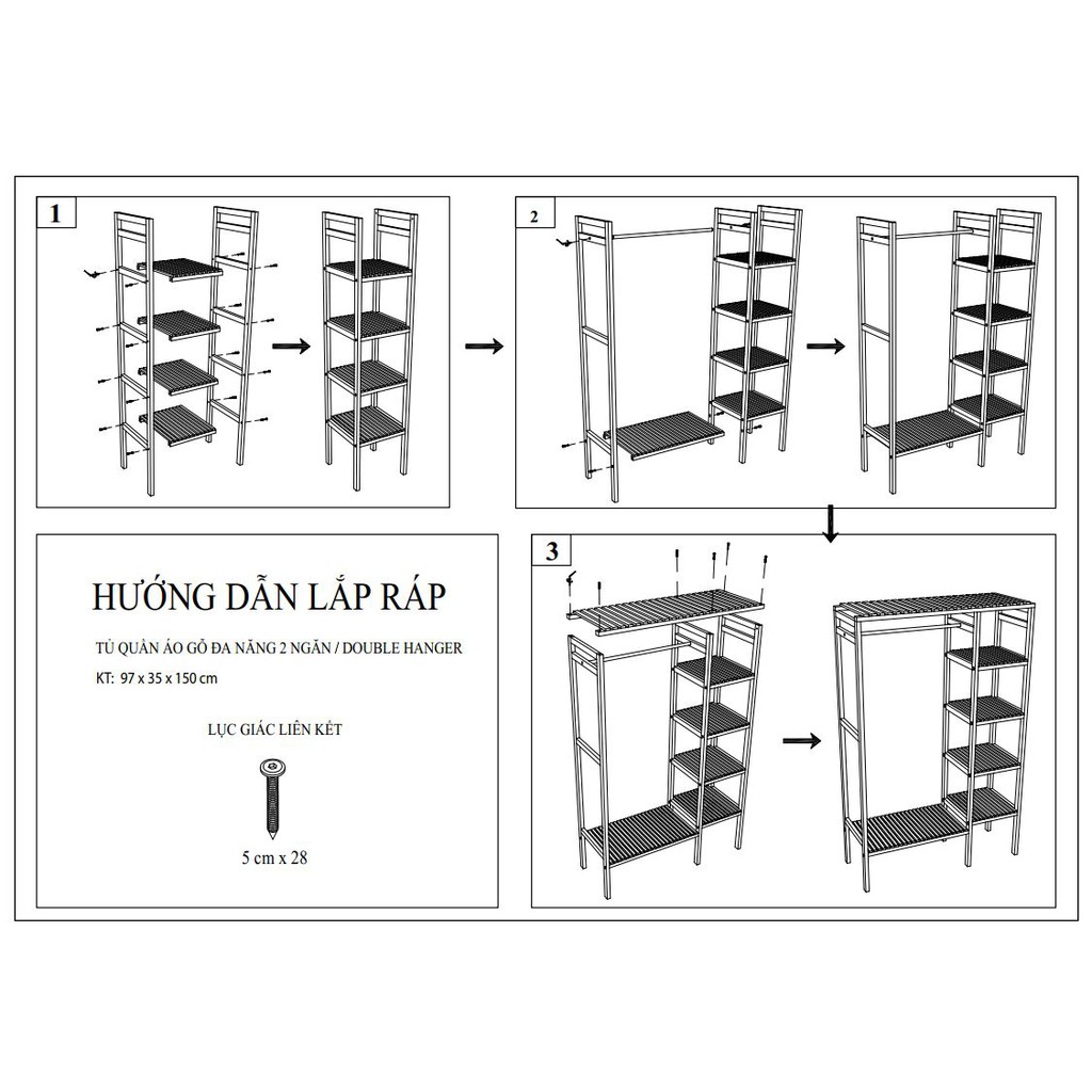 💥SALE SỐC💥 Tủ quần áo gỗ đa năng 2 ngăn | BigBuy360 - bigbuy360.vn