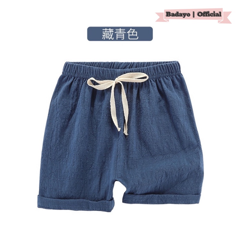 Quần đùi lửng bé trai size đại chất đũi không nhăn mặc nhẹ mát từ 1 đến 13 tuổi Badayo E2.002.DO120