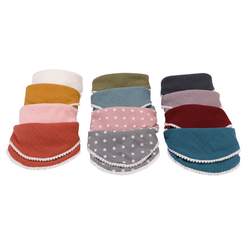 Khăn Choàng Cổ Bandana Vải Gạc Muslin Cài Nút Chụp Ảnh Cho Bé Sơ Sinh