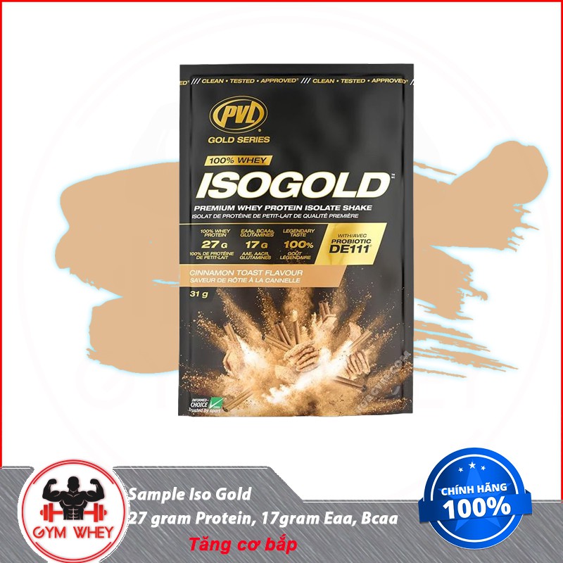 Sữa Bột Tăng Cơ Bắp Pvl Whey Iso Gold Gói Dùng Thử - 1 Lần (32Gram)