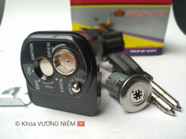 Trọn bộ ổ khóa xe Winner+khóa yên chìa 8 cạnh cao cấp chính hãng VƯƠNG NIỆM