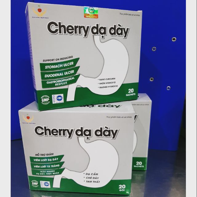 Cherry dạ dày - Bảo vệ niêm mạc dạ dày, giảm viêm loét dạ dày (CHÍNH HÃNG,  hộp 20 gói)