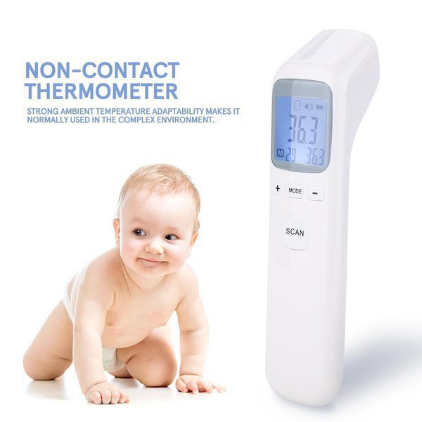 Máy Nhiệt Kế Đo Trán Hồng Ngoại Điện Tử Infrared Thermometer T1803, Súng Bắn Nhiệt Độ Đo Tai Cho Bé