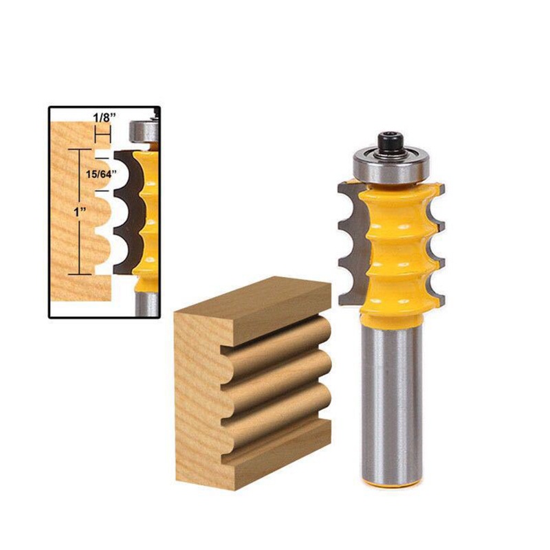 Set 5 Mũi Phay Router 1 # 2 Bit Chuyên Dụng Cho Cửa / Tủ Chạn / Gỗ
