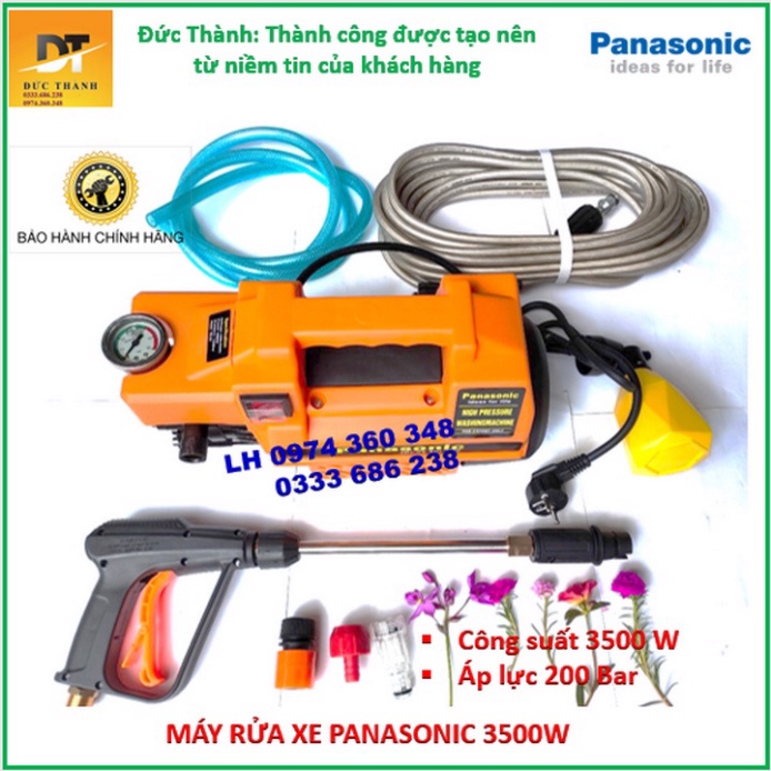 Siêu hot Máy rửa xe Panasonic công suất 3500W. Bảo hành chính hãng.