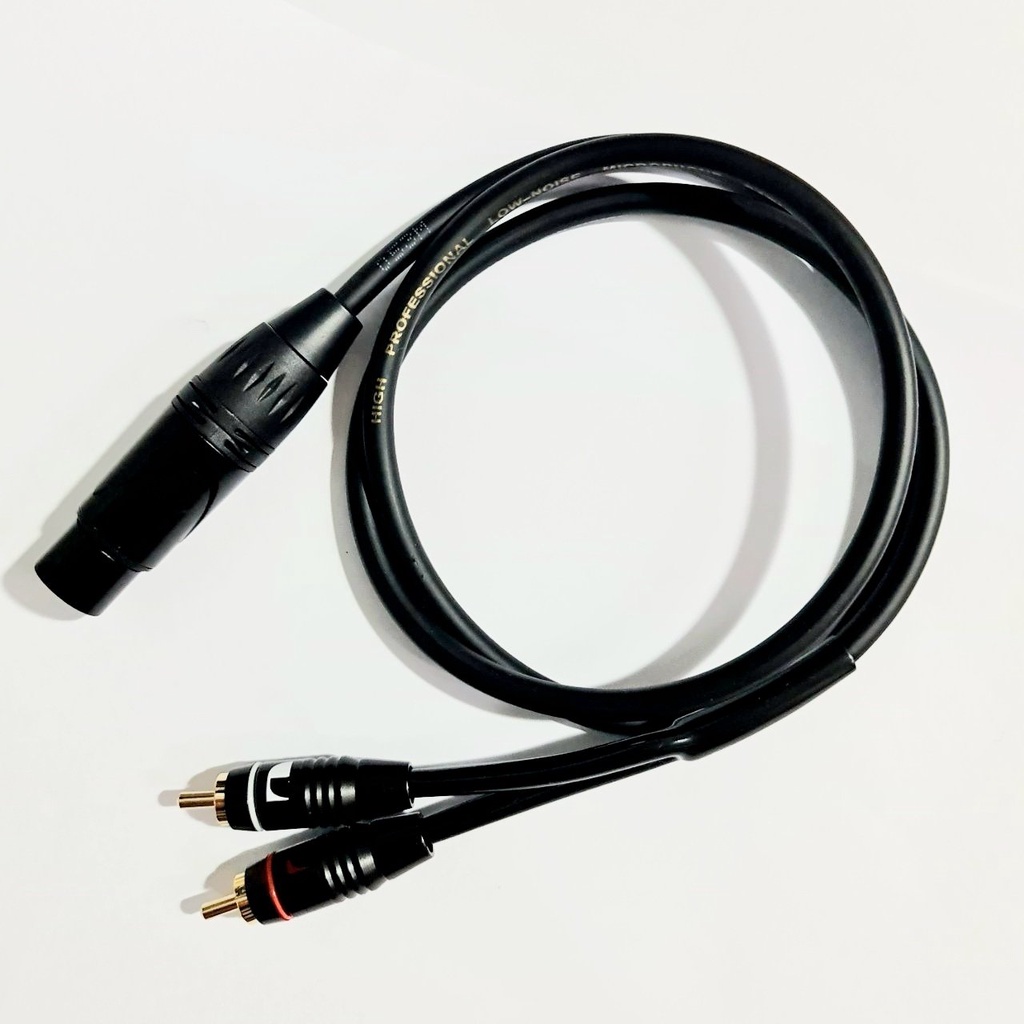 Dây Canon Cái ra 2 Av Bông Sen Rca jack AV Nakamichi cao cấp