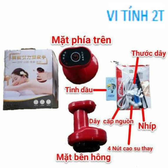 Máy massage giác hơi kèm tinh dầu, thước dây - Cạo gió