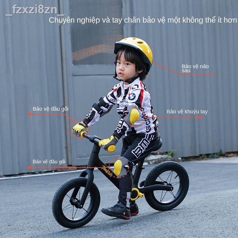 ☂℗Bảy Xiaobai Trẻ em đi xe đạp Mũ bảo hiểm vệ Cậu bé Ván trượt Cân bằng An toàn Thể thao Bộ