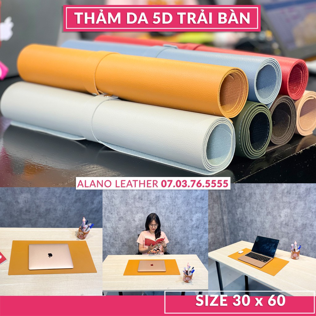 [Hình Thật / Giá Xưởng] Thảm Da Trải Bàn 5D Chống Thấm, Chống Trầy, Tiện Lợi, Cao Cấp - Size 30 x 60 cm