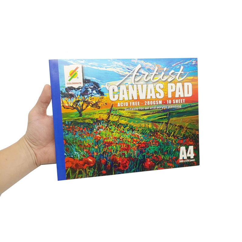 Tập Vẽ Canvas A4 280gsm Canvas Pad - Colormate CANVAS4 (10 Tờ)