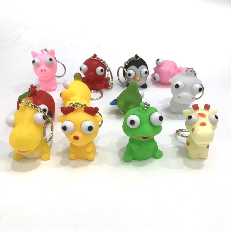 MÓC KHÓA BÓP LÒI MẮT-Móc Khóa Hoạt Hình Bóp Lòi Con Mắt Ra