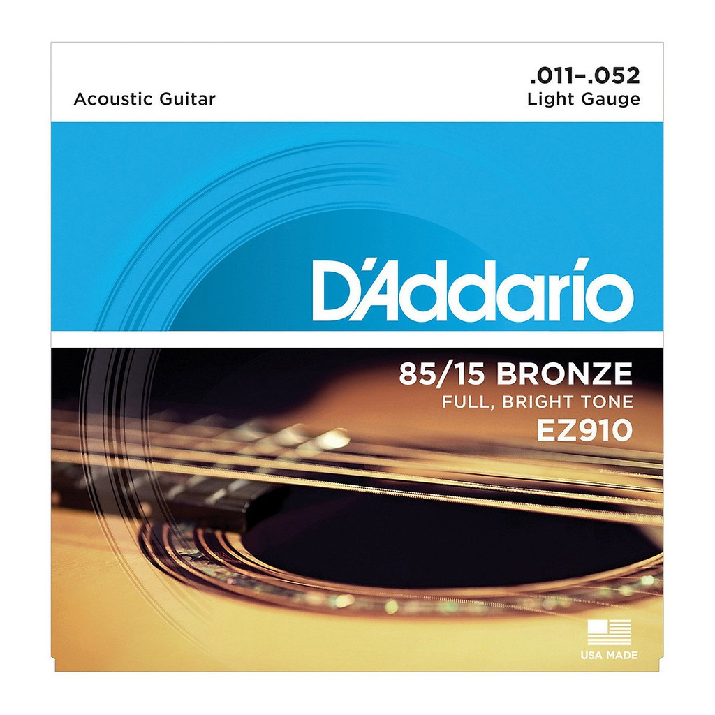 Bộ Dây Đàn Guitar Acoustic Cỡ 11 D'Addario EZ910
