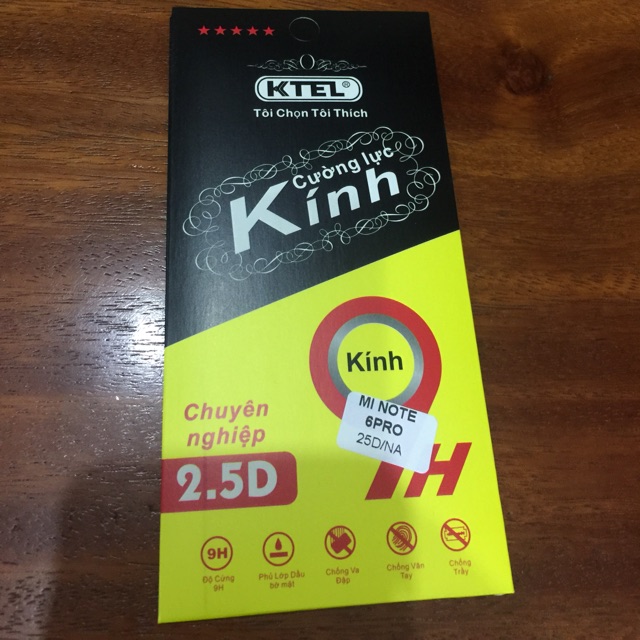 Kính cường lực Mi note 6 pro