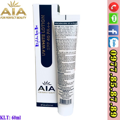 Mỹ phẩm AIA - Kem chống nắng hàng ngày SPF40 PA++ (60g)