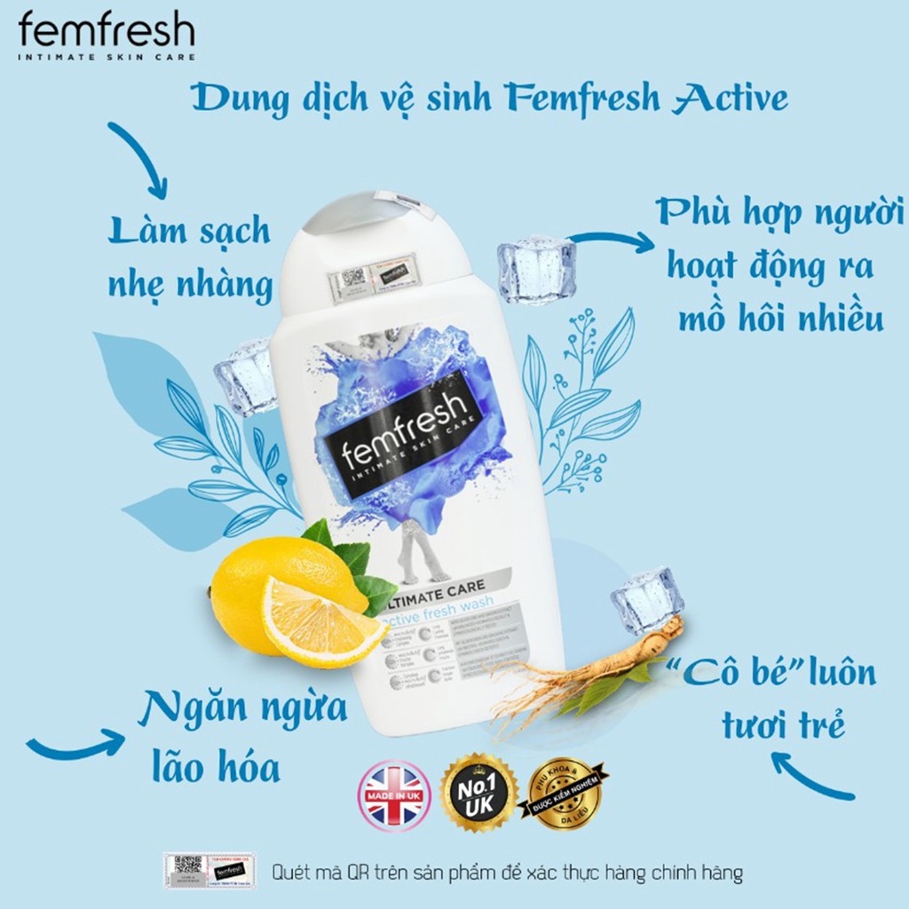 Dung dịch vệ sinh phụ nữ cao cấp femfresh wash 150ml 250ml - ảnh sản phẩm 6