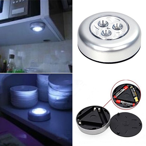 Đèn Cảm Ứng Không Dây 3 Bóng Led Gắn Tủ Quần Áo , Tủ Quần Áo