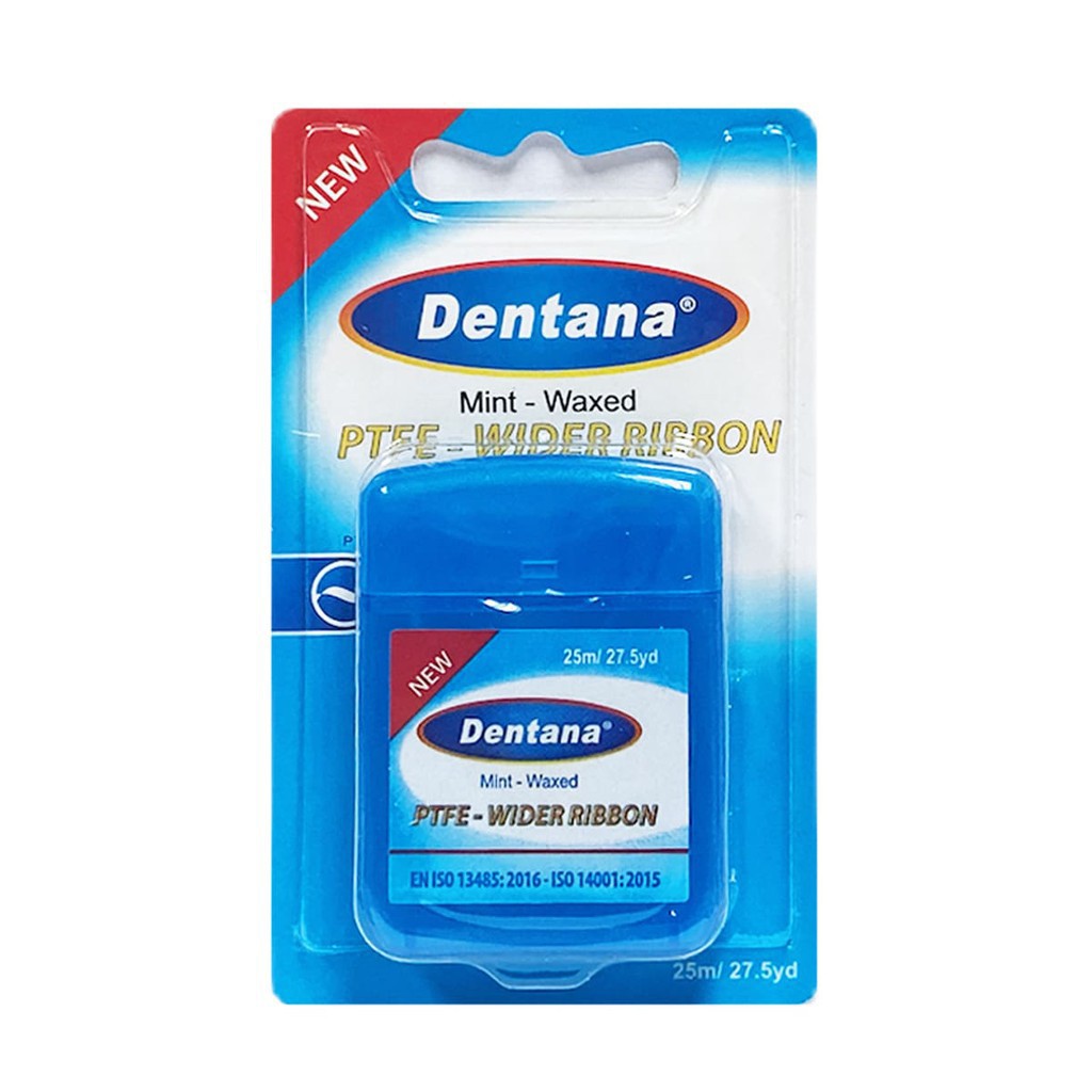 Chỉ nha khoa Dentana đơn sợi cuộn dài 25m hương bạc hà - vỉ 6 cuộn - giúp vệ sinh răng miệng sạch sẽ cho gia đình