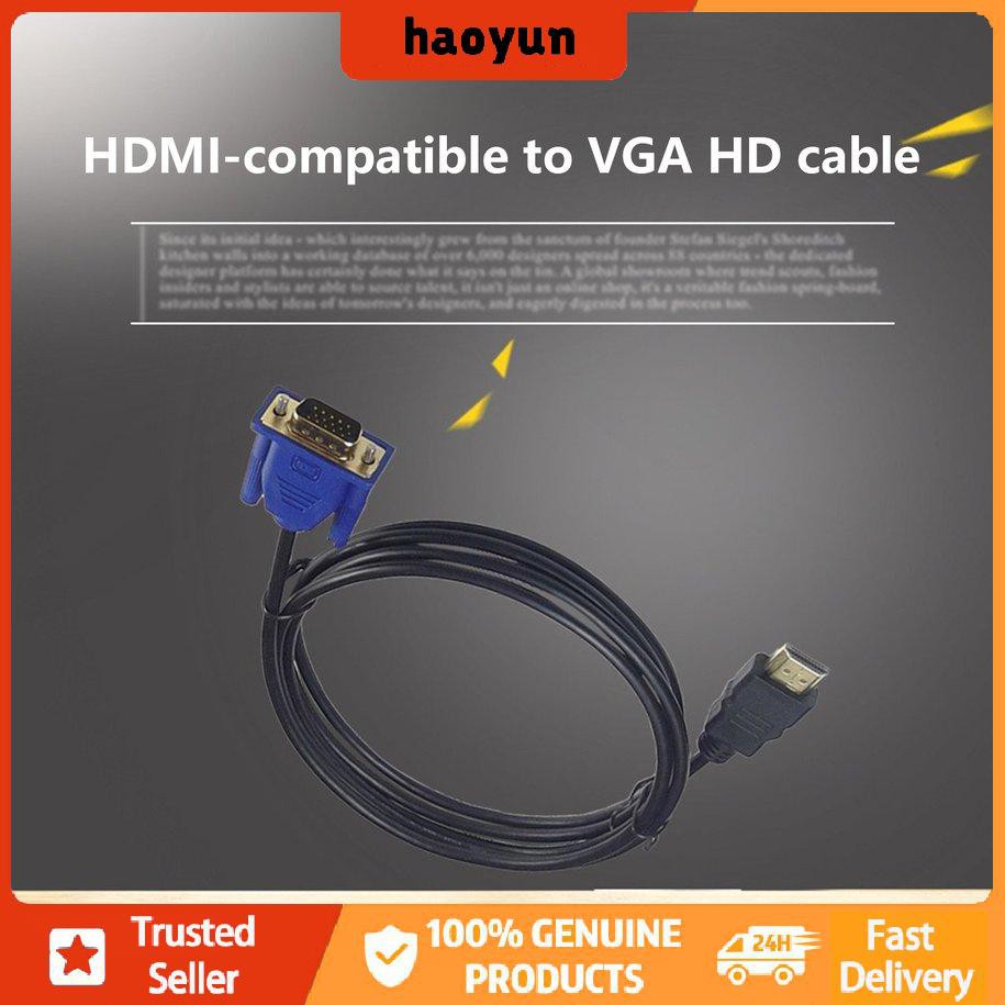 Dây Cáp Hdmi-Compatible Sang Vga 1m Có Vòng Đôi Từ Tính Chống Sốc